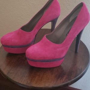 Platform Suede Pumps - Italian